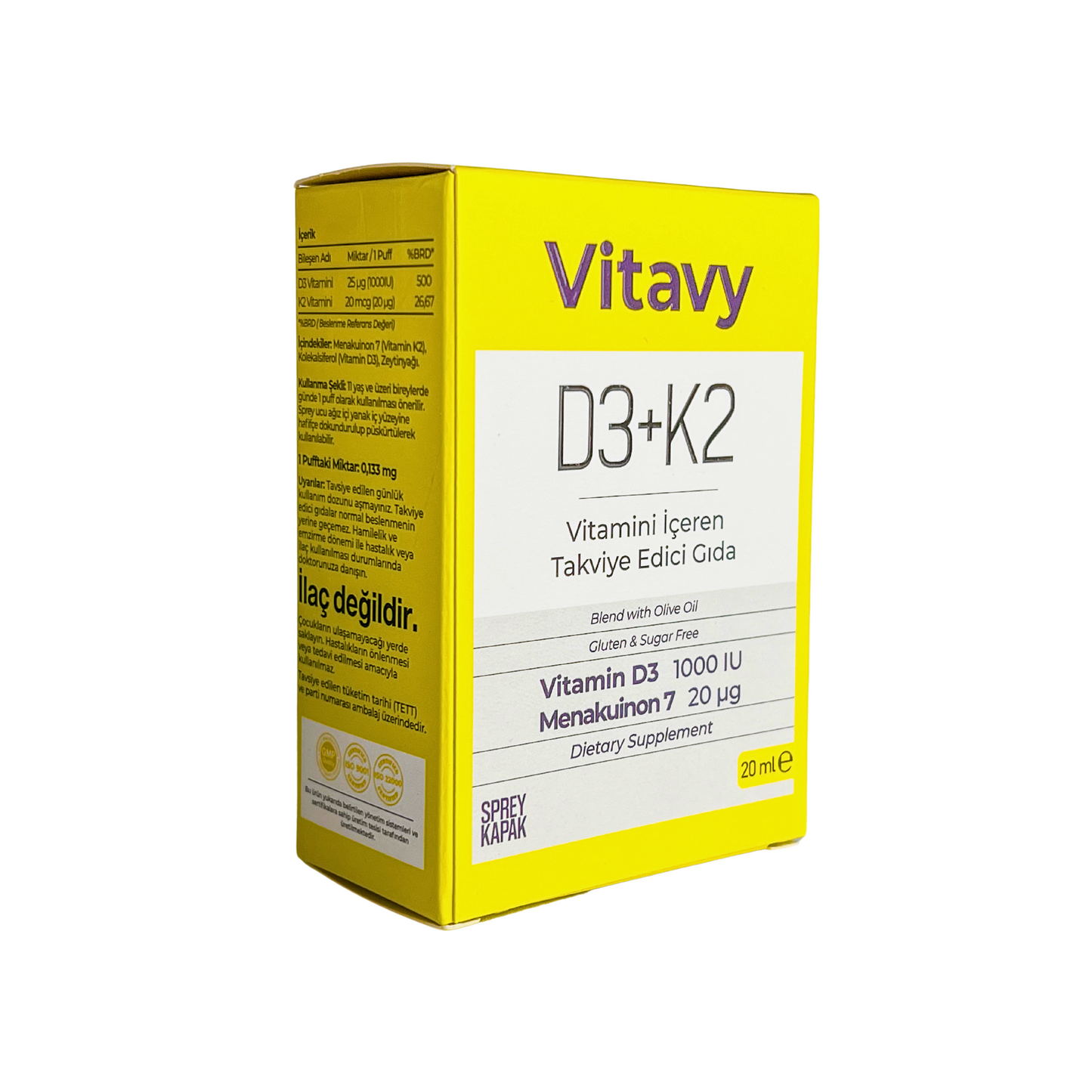 Vitavy D3K2 Vitamini Sprey Takviye Edici Gıda