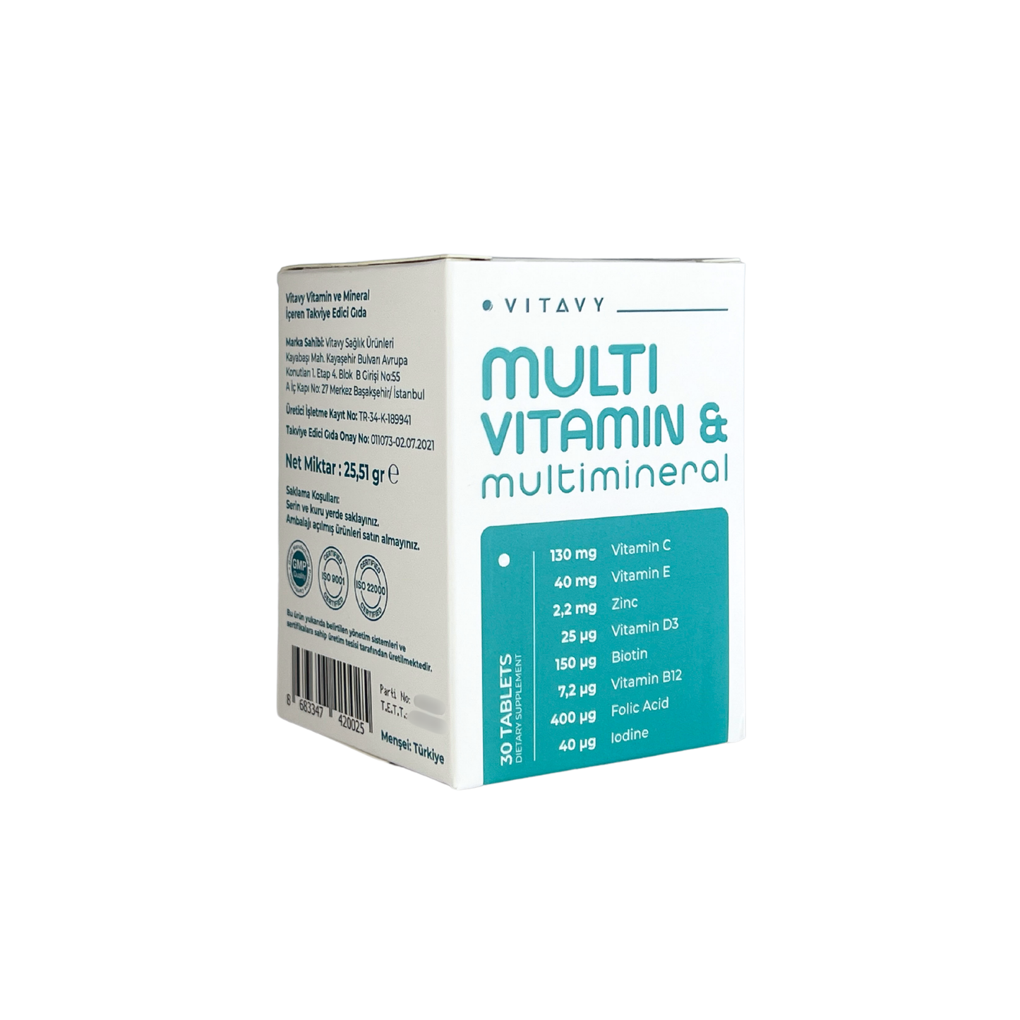 Vitavy Vitamin ve Mineral İçeren Takviye Edici Gıda | Multivitamin & Multimineral | İkili Set
