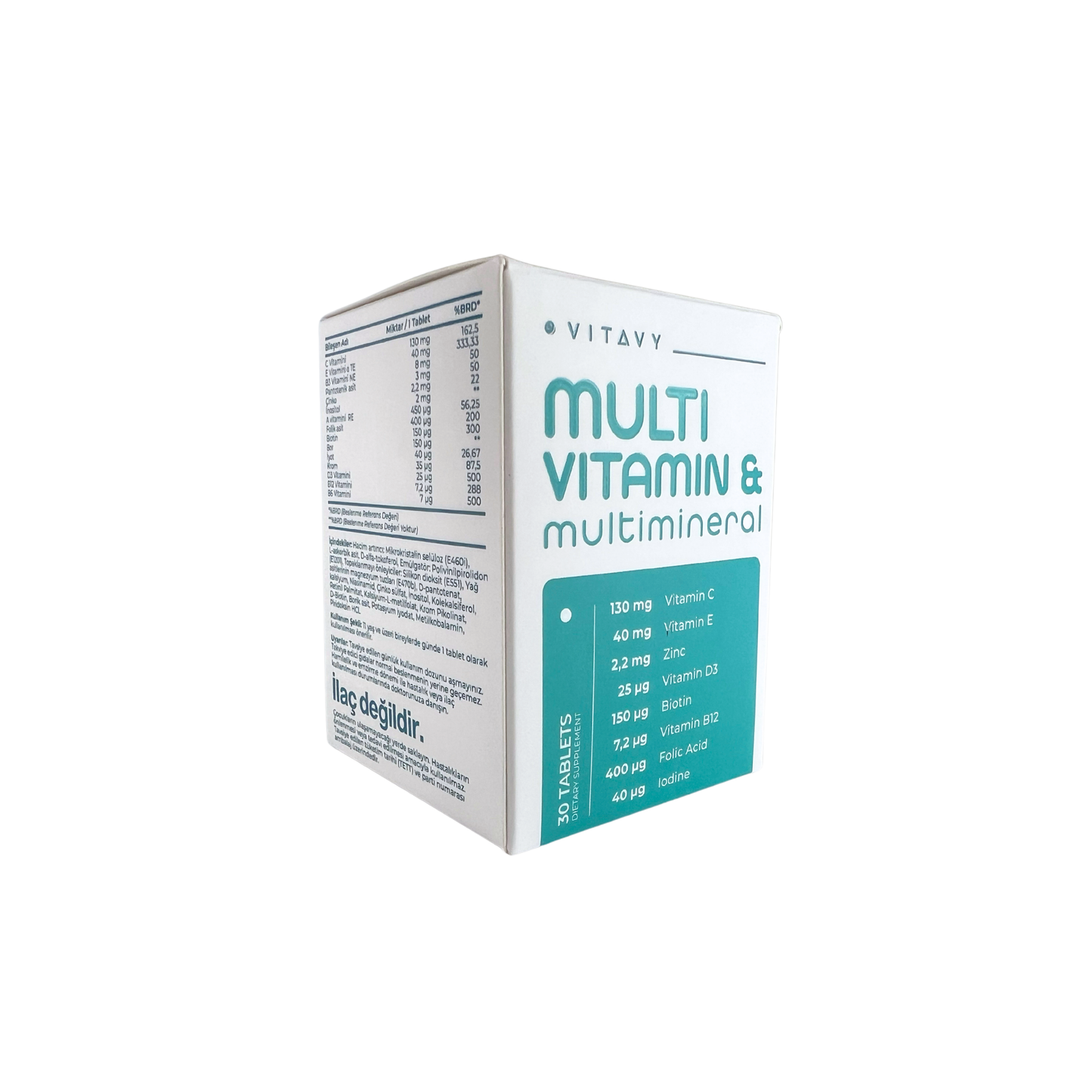 Vitavy Vitamin ve Mineral İçeren Takviye Edici Gıda | Multivitamin & Multimineral | İkili Set