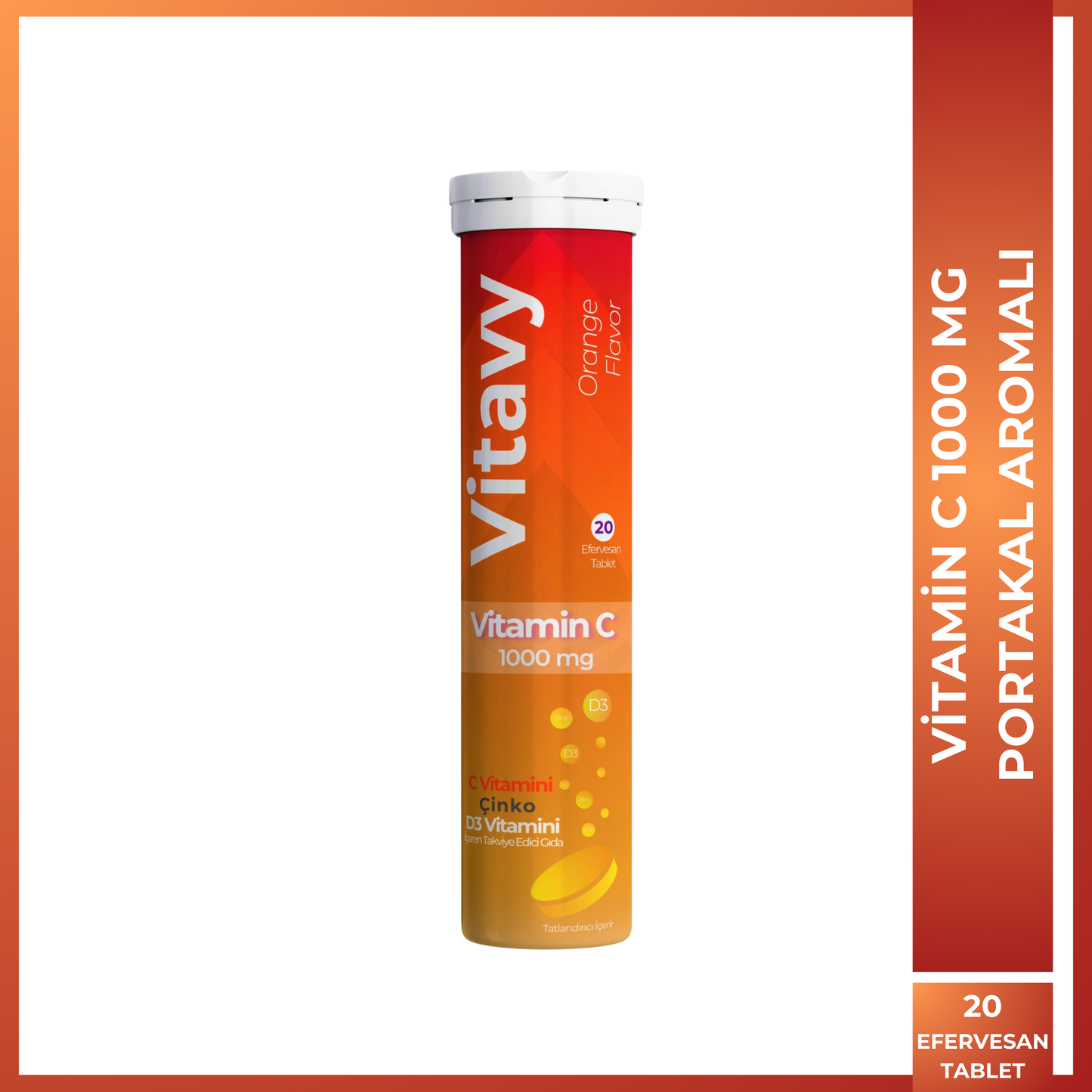 Vitavy C Vitamini, Çinko, D3 Vitamini İçeren Takviye Edici Gıda | Efervesan