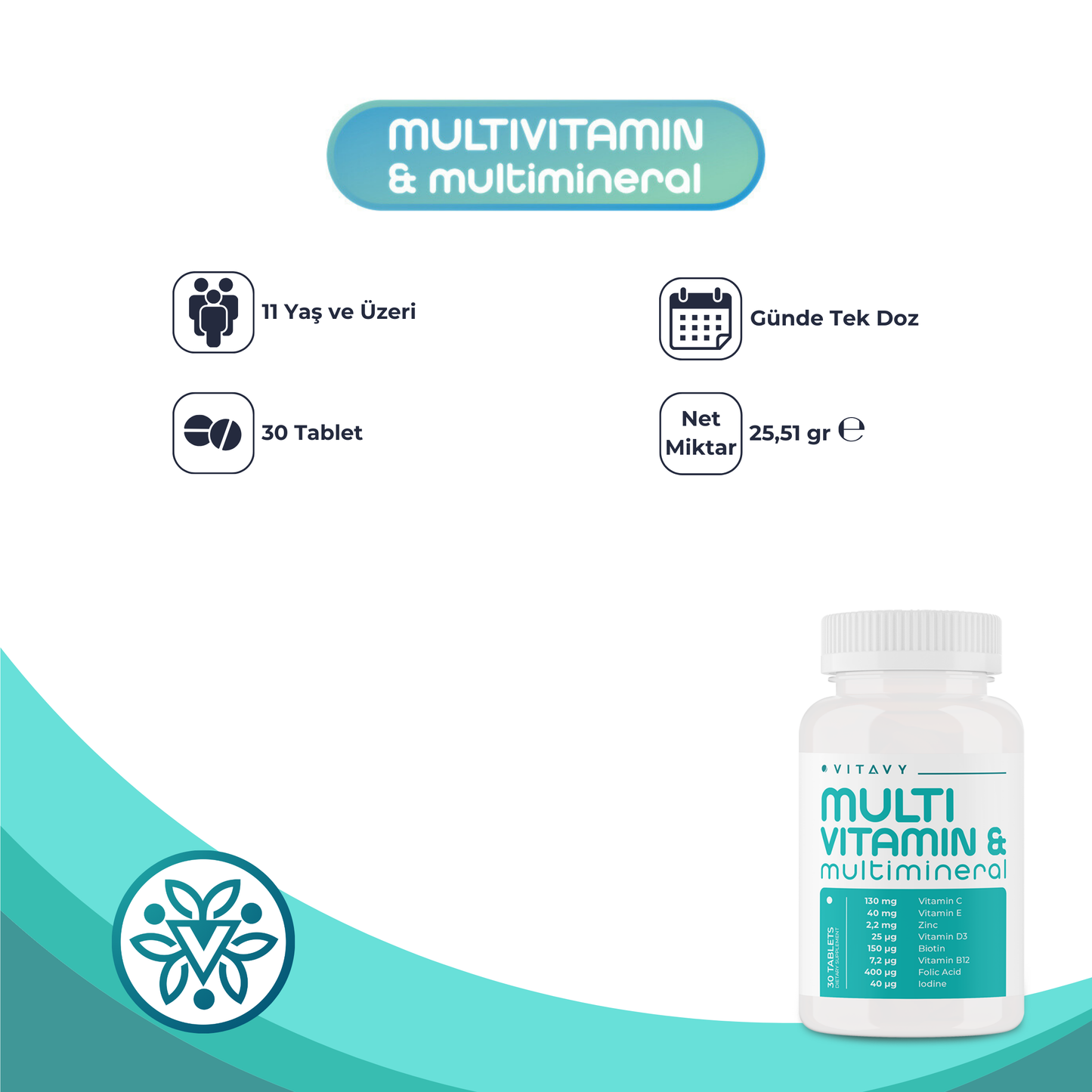 Vitavy Vitamin ve Mineral İçeren Takviye Edici Gıda | Multivitamin & Multimineral