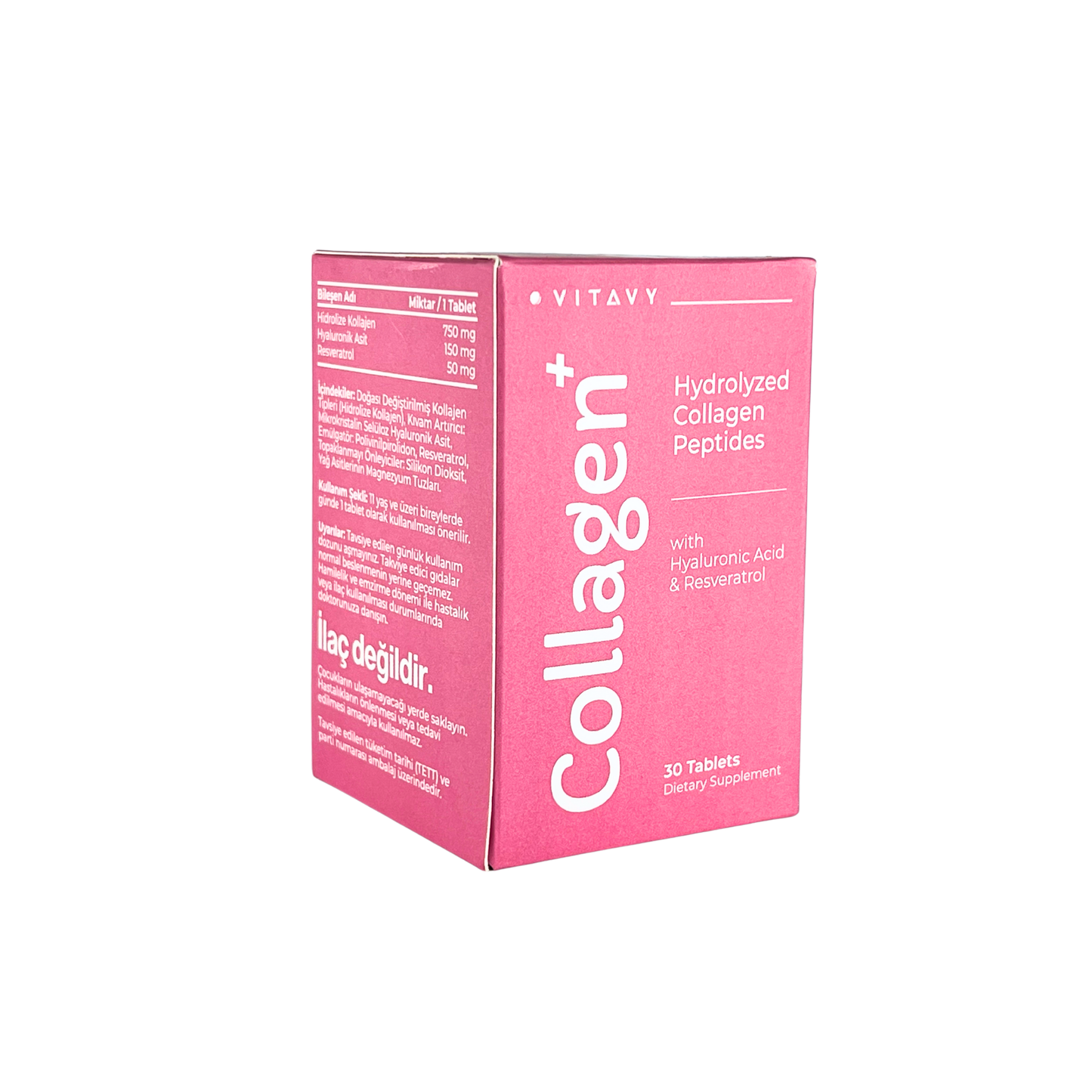 Vitavy Kollajen & Hyaluronik Asit & Resveratrol İçeren Takviye Edici Gıda | İkili Set